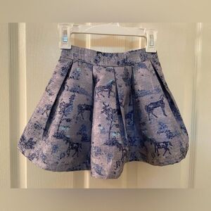 Monsoon Unicorn Party Pleated Skirt Blue Girls Size 3-4 years